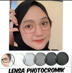 COD Kacamata Frame Anti Radiasi minus Photocromic Lensa Fotocromik 2 in 1 Korean Fashion Gaya Pria Wanita