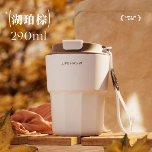 แก้วกาแฟสแตนเลส แก้วดื่มน้ำแบบพกพา แก้วดื่มน้ำเย็นได้ แก้วดื่มน้ำร้อนได้ แก้วดื่มน้ำแบบอเนกประสงค์สำหรับผู้ชายและผู้หญิง