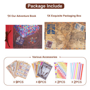 other | 80 Pages Our Adventure Book Photo Album DIY Handmade Scrapbook Classical Album Wedding Travel Anniversary Festival Birthday Gift
