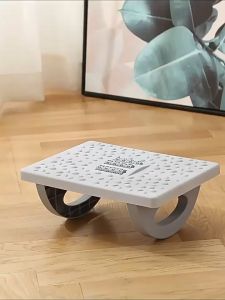 ที่พักเท้า วางเท้าใต้โต๊ะ ที่วางเท้าเพื่อสุขภาพ สตูลวางเท้าแบบแกว่งได้ แผ่นกันลื่นใต้ที่วางเท้า