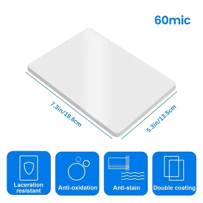 100 Pack A4/3R/4R/5R Thermal Laminating Sheets 60 Mic Clear round Corner Pouches Compatible with All Thermal Laminators