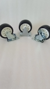 Roda 3 Inch PVC Plate Mati/Hidup/Rem/ etalase Furniture/lemari roda troli castor nilon