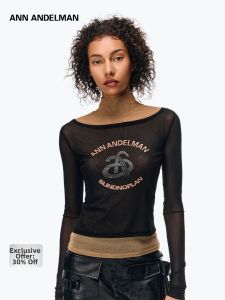 ANN ANDELMAN | Collaboration Long Sleeve Faux Two-Piece Slim Fit T-Shirt