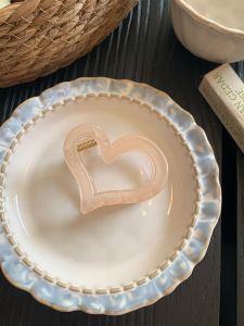 Simple Geometric Resin Hair Claw Clip Shark Bite Half Updo Bun Hair Accessories Tea Rose Pink White Series Hair Grips for Women