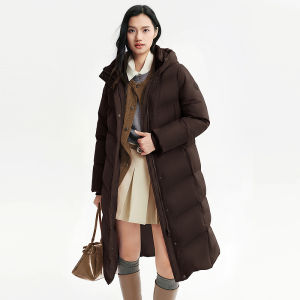 BOSIDENG | Fashionable Slimming Tall Women Down Jacket Over-Knee