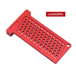 ไม้เมตริก/นิ้ว T-Square Hole Scribing กระเป๋าไม้บรรทัดวาดเส้นเครื่องหมายวัด Carpenter เครื่องวัดมุมขวารูปแบบ