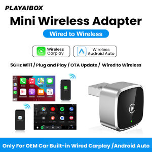  Carplay Wireless Adapter Android Auto 2in 1 Smart Dongle 2025 5G WIFI For iphone Android Phone For Volvo Benz MG Kia Chery VW