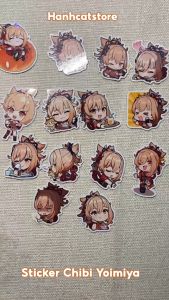 [Genshin Impact] Sticker Yoimiya Naganohara - Hình dán chibi yoimiya ( set 14 hình )