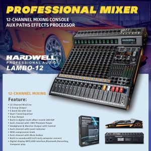 Mixer Audio Hardwell LAMBO-12 – 12channel mixing console aux paths effects processor