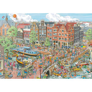Amsterdam 1000/500 Pieces Jigsaw Puzzles Challenging Family Activity Game for Gameroom Bedroom Livingroom Party Gift