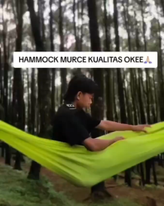 Tempat Tidur Gantung Parasut - Hammock Camping Anti Robek | Ukuran Jumbo 250cm