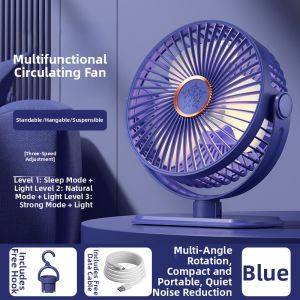 Clip-on Rotating Rechargeable Silent Powerful Fan