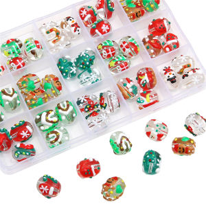 14x16mm 1 cái/túi thủy tinh handmade giáng sinh hạt cho Phụ kiện làm đồ trang sức tự làm