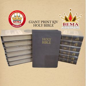 IMPORTED GIANT PRINT BIBLE VERY READABLE KJV HOLY BIBLE CHARCOAL SIMULATED LEATHER COVER