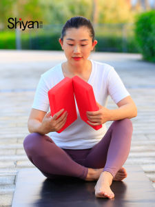 Shiyen Yoga Thin Brick EVA Yoga Brick Solid Wood Brick Assisting Block Beech Wood One-Piece Molding Fitness Sports Equipment