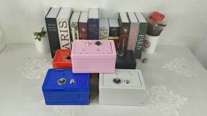 323 ใหม่ ตู้เซฟโลหะ กล่องเก็บเงิน 2 กุญแจ E65B