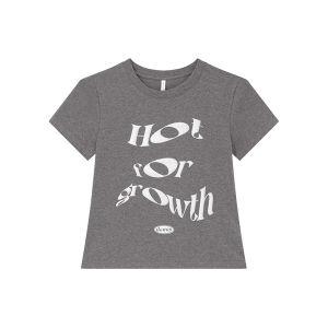 Round Neck Letter Print T-Shirt