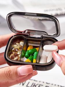Portable Mini Pill Box Compact Medicine Organizer for Daily Three Meals Travel Size Drug Container Small Storage Box