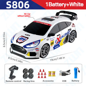 ZWN 1:24 Hight Speed Drift RC Car 2.4G Wireless 4WD Remote Control Car Racing Model With LED Lights Vehicle Toy For Boy Kid Gift