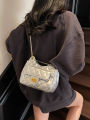 Fashionable Versatile Women's Shoulder Bag High Quality Texture Summer Trend Diamond Grid Chain Bag Underarm Bag Korean Style. 