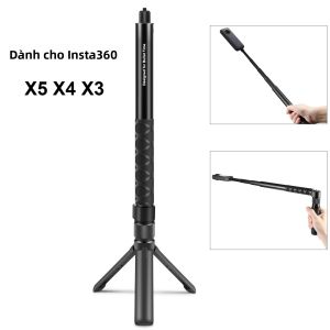 Chân Máy Ảnh Để Bàn PULUZ Với Tay Cầm Xoay Và Gậy Selfie 110cm Vô Hình Tương Thích Với Insta360 X5 X4 X3 DJI Osmo 360 GoPro