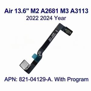 New Laptop For MacBook Air Retina 13.6" M2 A2681 M3 A3113 LCD Sensor Cable Screen Sleep Cable 821-04129-A With Program 2022 2024