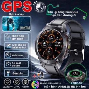 Đồng Hồ Thông Minh GPS Ultra 2025 Mới Dành Cho HUAWEI IOS Chống Nước 10ATM Hỗ Trợ GNSS Kép La Bàn Thể Thao Quân Sự Dành Cho Nam Có Chức Năng Gọi Bluetooth Hai Chiều