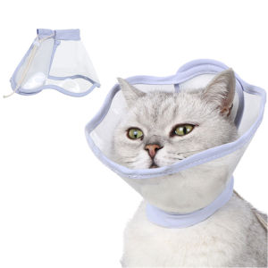 Sentexin Elizabeth dây đeo cổ mèo cổ có thể điều chỉnh chống cắn phẫu thuật thú cưng chống liếm Vòng cổ sau hoạt động bảo vệ Bìa