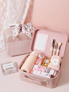 Wedding Makeup Bag Practical Gift Handbag for Maids of Honor Womens Style Red Wedding Celebration Supplies High-End Small Gift Box