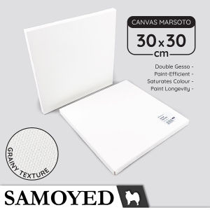 Kanvas Lukis / Artist Canvas Board / Panel 30 x 30 cm Marsoto Samoyed ACVS-MS-3030