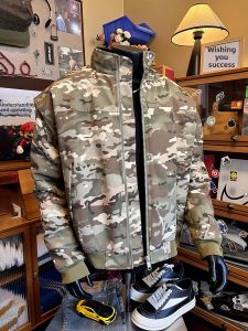 OUMULONG | Áo Khoác Nam Phong Cách Quân Đội Mùa Thu Streetwear Dày Cổ Thời Trang