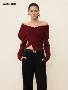 YIRANTIAN | Angora Wool Collar Knit Stylish Spring Summer Womens Top