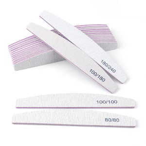 5Pcs/10Pcs Grey Nail Files 100/180 Grit Boat Polisher Buffer Block 180/240 Grit Pedicure Tools Nail Care Sanding Manicure Tools