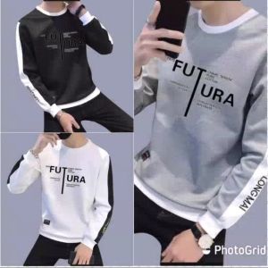 Promo Sweater Keren Kaos Pria Futura Sweatshirt Trendy Crewneck Cowok Elegan Sweter Cowo Kekinian