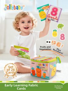 Jollybaby | Bite-Safe Educational Cards Infant Toys Washable Fabric