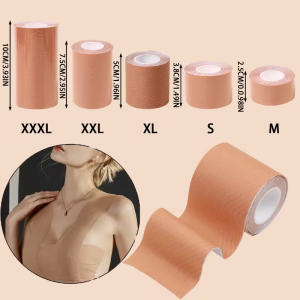 1 Roll Adhesive Breast Lift Tape Compatible for B.E Cup Bras No Undergarment Modification Instant Bust Lift Tape for Clothing