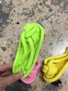 Cotton Rope Slipper Knot Dog Toy Interactive Chew Dental Clean Teeth Grind Tartar Control Non Toxic For Small Dogs Pet Supplies