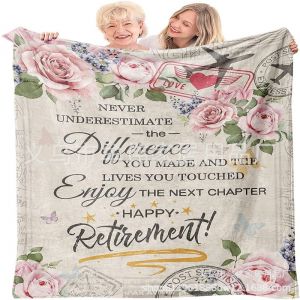 Ins Style Letter Pattern Flannel Blanket
