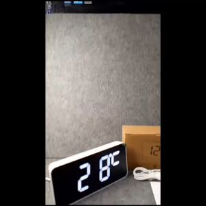 JD-13 SOHA Jam Digital Alarm Weker Clock Dengan Sensor Suara Bisa Atur Cahaya Dukung Baterai 18650