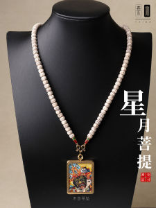 Original Star Moon Buddha Pendant Titanium Steel Buckle Tangka Painting Versatile Necklace World Style Jewelry for Men And Women