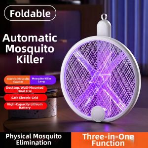 Foldable Rechargeable Powerful 3-in-1 Pest Control Racket