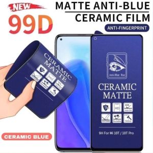Anti Gores Matte Blue Ray Vivo Y77 / Y77E / Y77E T1 / Y55 5G / Y55S/ Y53S / Y72 5G / Y72T 5G/ Y76 5G / Y76S / Y74S / Y73T / Y75S / Y75 5G / Y51A / Y31 Tempered Glass Ceramic full Cover Pelindung layar