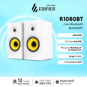 Bộ loa Bluetooth Bookshelf EDIFIER R1080BT | 4" mid-range/bass + 0.7" treble | Xử lí tín hiệu số DSP | Bảo hành 15 Tháng