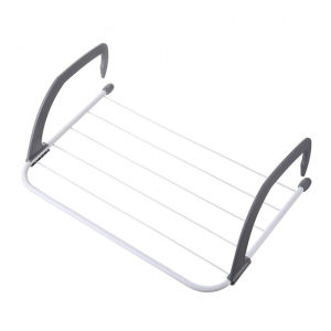 Punch-Free Ironwork Window Sill Clothes Hanger Drying Shoes Balcony outside the Window Hanging Shoe Rack Storage Rack Hanging Rack Folding Drying Rack