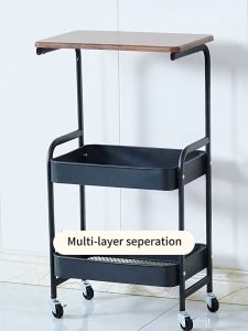 EE HOME Table Top Design 2 Tiers Trolley Rack With Wheel Kitchen Storage Rack Multipurpose Trolley Rak Trolley Serbaguna -SR04