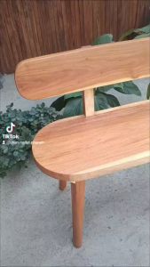 ม้านั่งไม้ แบบสนาม สำหรับผู้สูง ยาว และกลางแจ้ง - ท็อปแผ่นเดียว ม้านั่งไม้ เก้าอี้ เก้าอี้ยาว