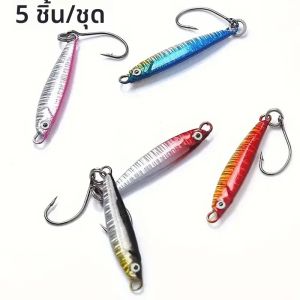 Ackibbik 5 ชิ้น/เซ็ต 3.2 ซม./3g Mini VIB Lure โลหะหล่อ Jig ช้อน Pesca ปลา Micro เลื่อมเหยื่อตกปลา