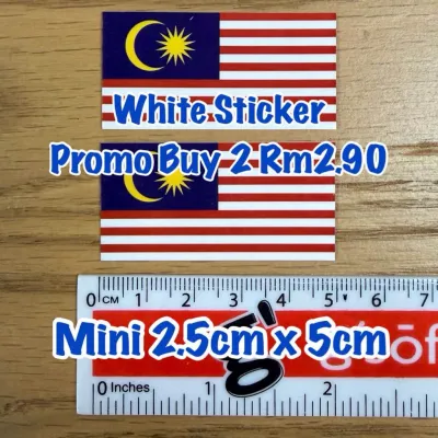 Mini Malaysia Flag Reflective Sticker ( Car Plate LaptopHelmet Handphone )