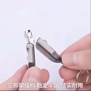 Mini Folding Nail Clippers Portable Keychain Stainless Steel Nail Scissors Nail Art Tool Manicure Fingernails Trimming