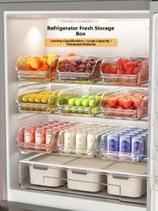AOQILA | Fridge Storage Box Drawer Type Fresh Food Organizer
